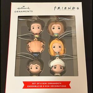Hallmark Friends Mini Christmas Ornaments - Set of 6 New in Box